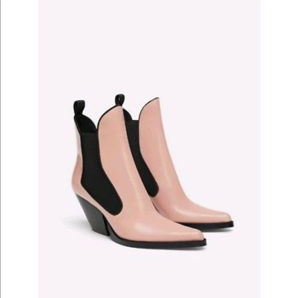 ZARA BLOGGER COWBOY BOOT ELASTIC SIDE POINTED TOE